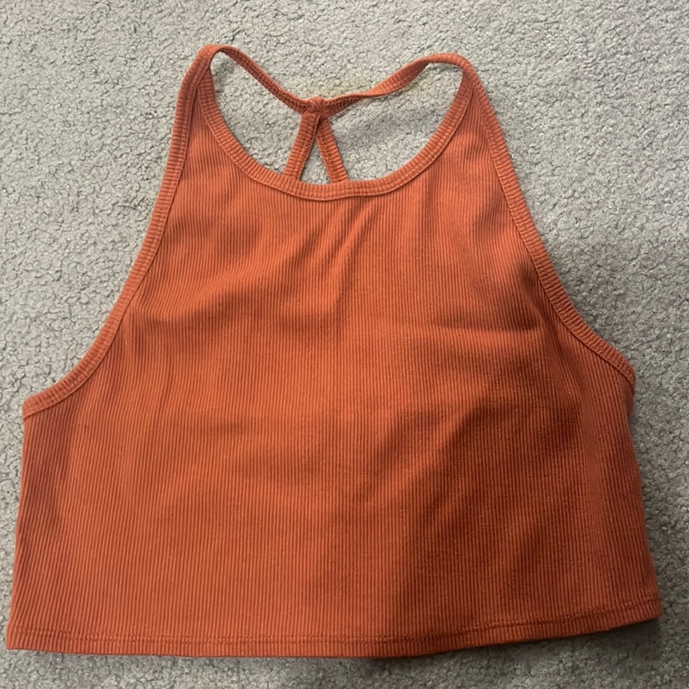 Ribbed crop top tank